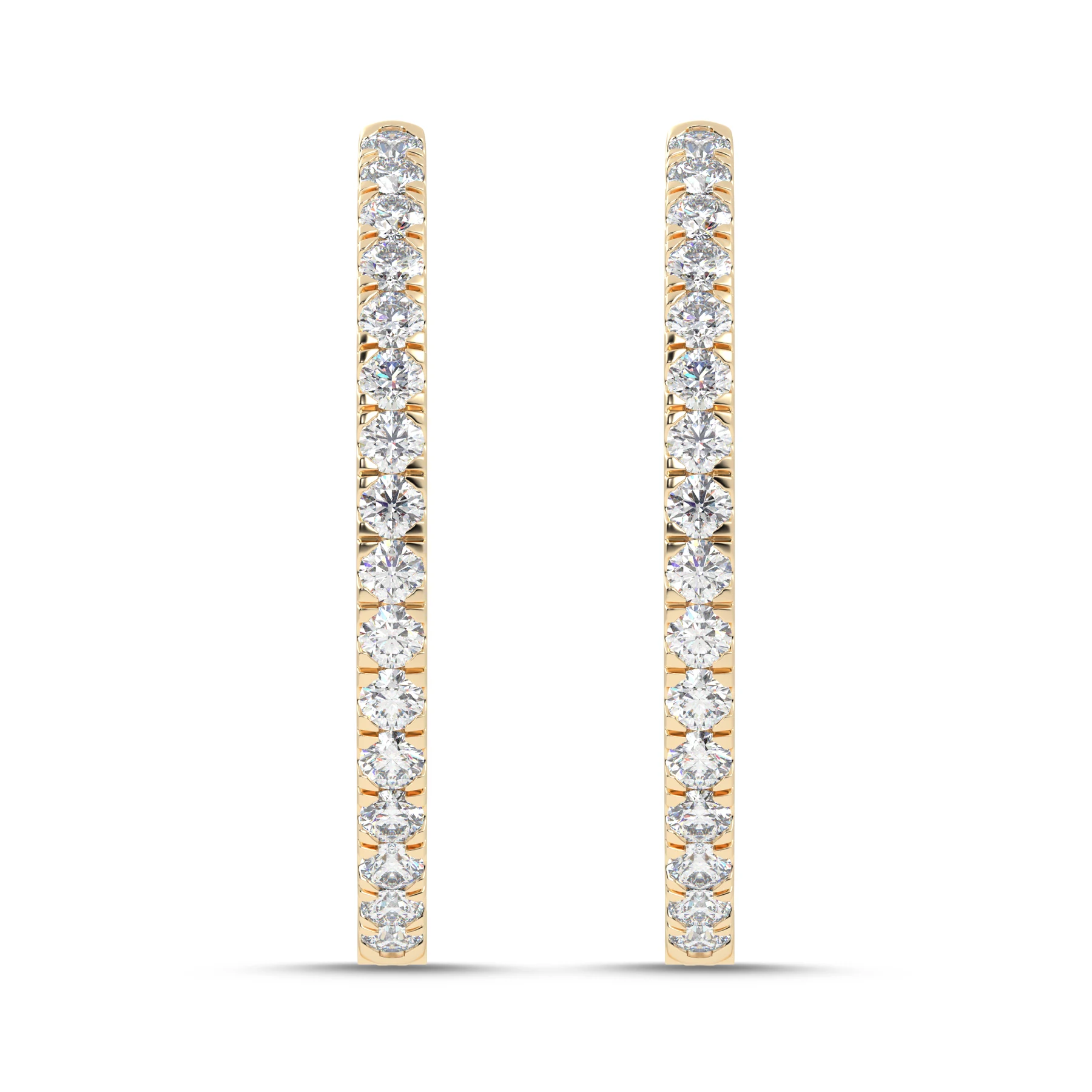 Oval Inside-Out Diamond Hoops — ER0023Y