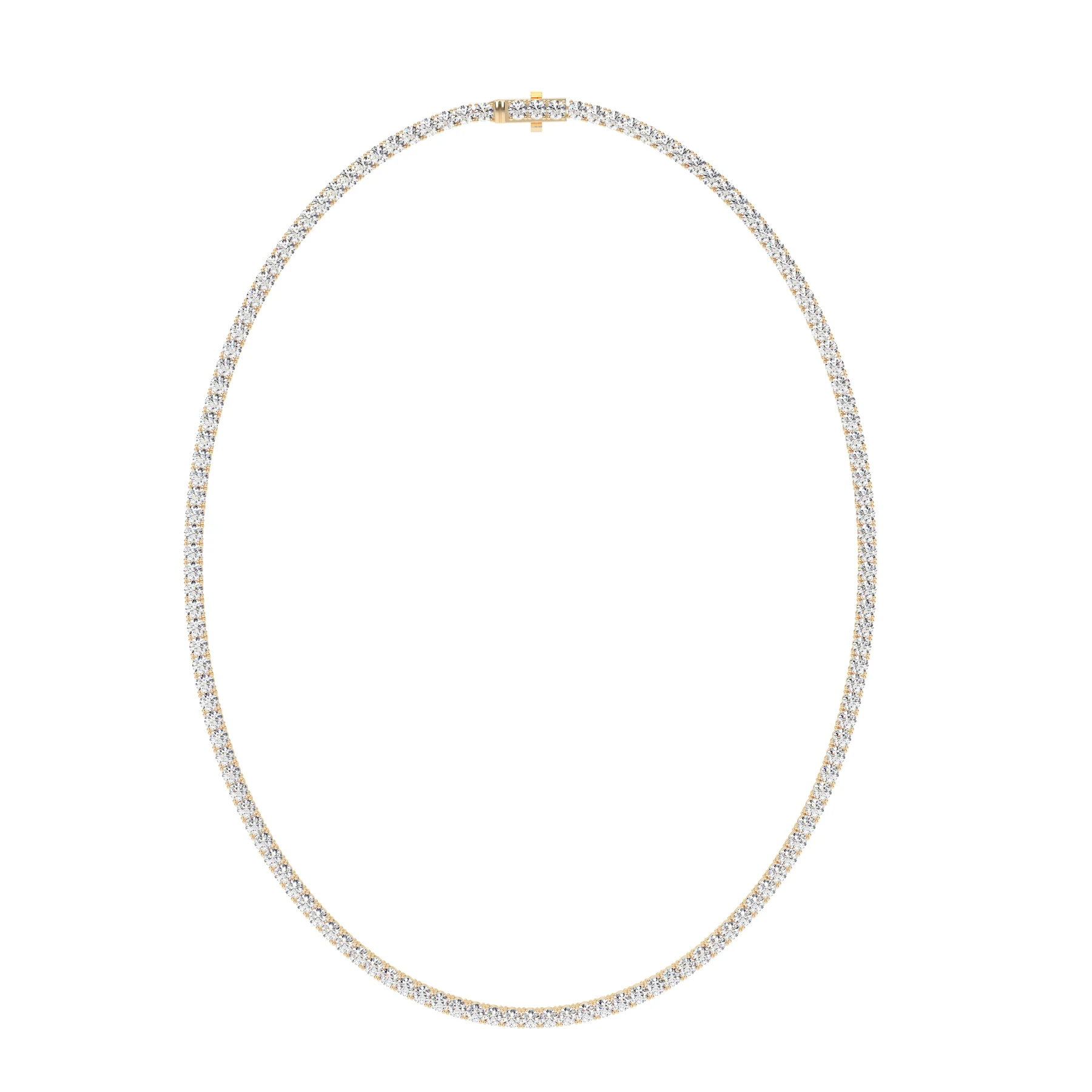 Four-Prong Tennis Necklace — NK200111Y