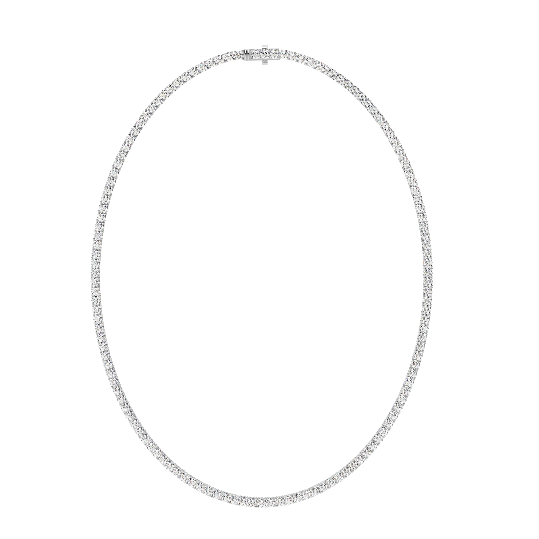 Four-Prong Tennis Necklace — NK200116W