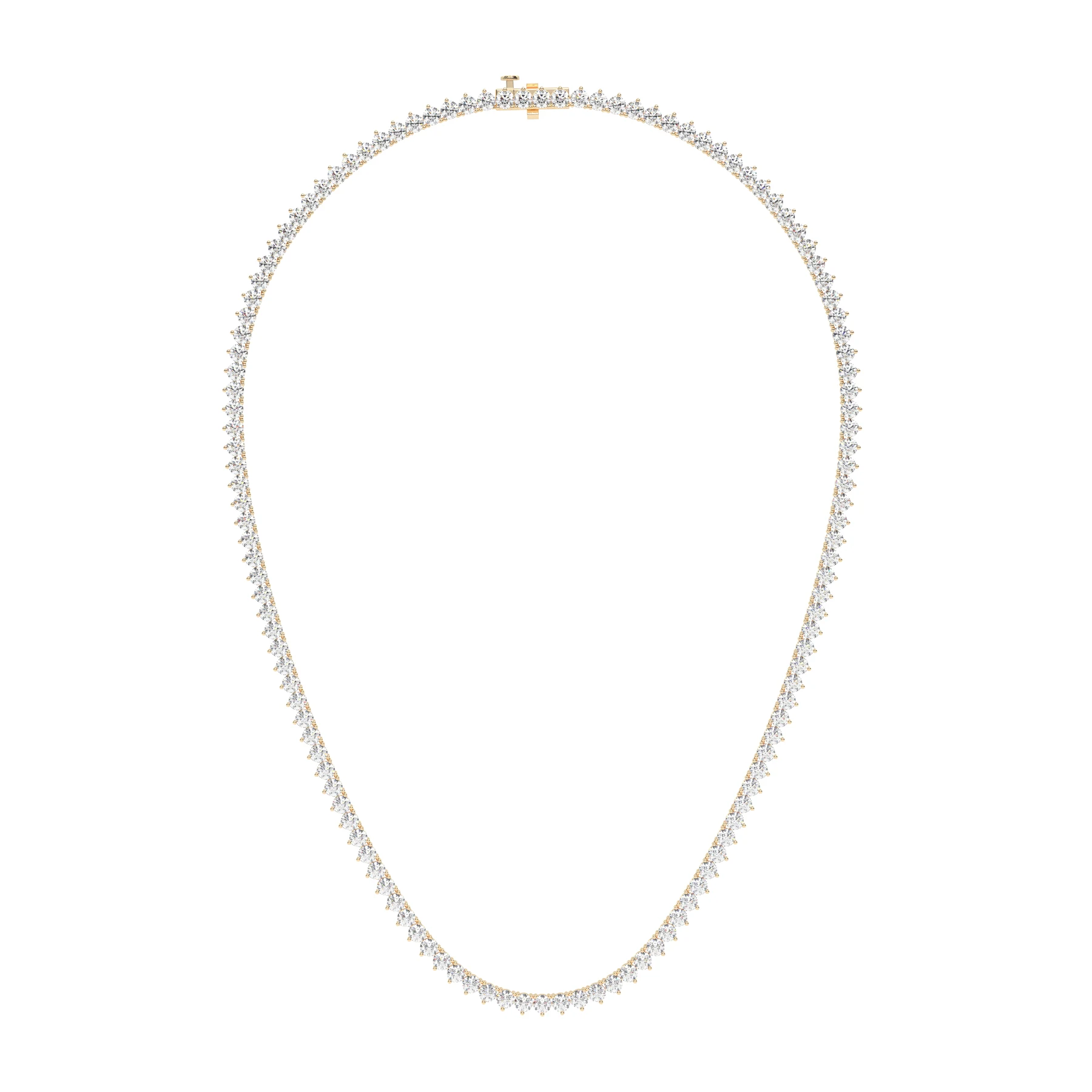 Three-Prong Tennis Necklace — NK200211Y
