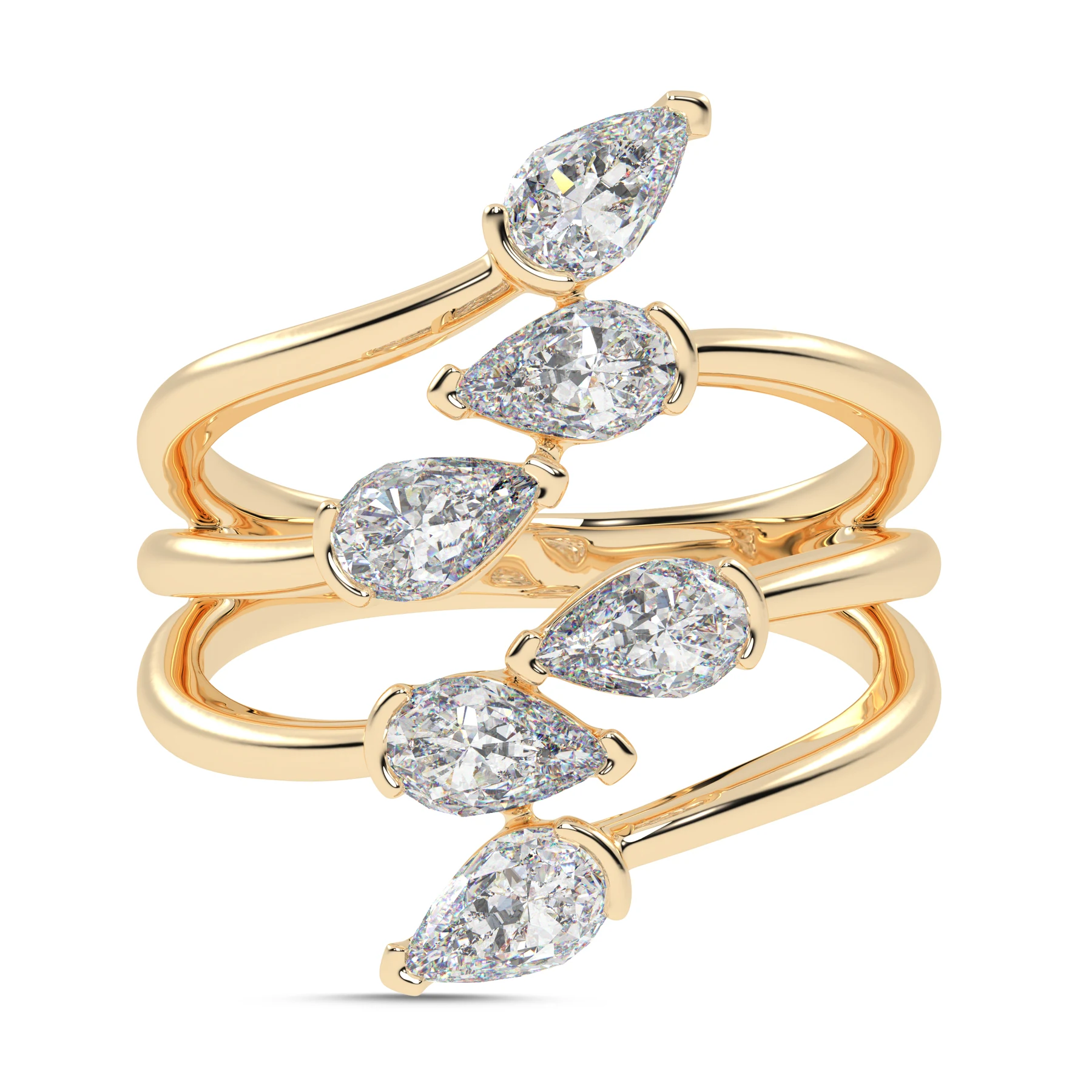 Pear Diamond Fashion Ring — FR0022